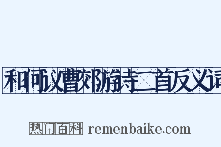 和何议曹郊游诗二首反义词是什么意思的图片